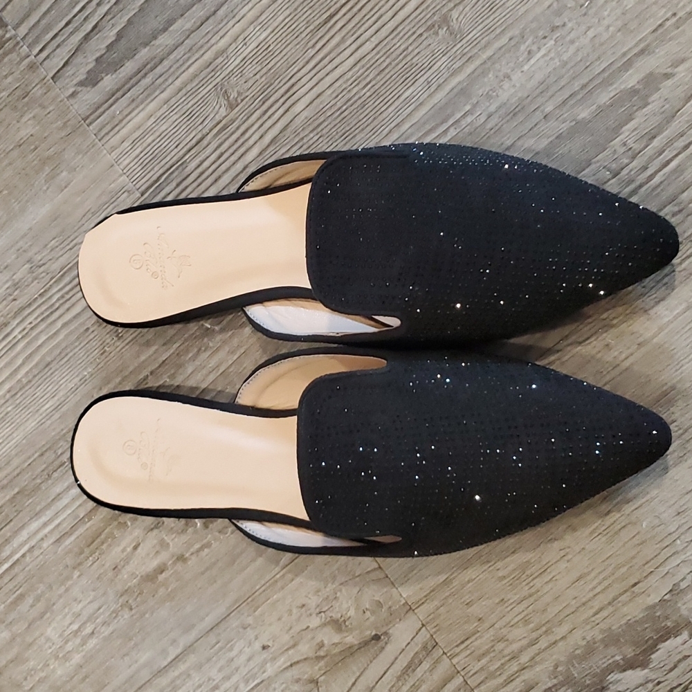 Amanda Blu Natalie Mule Black Size 8 - Picture 2 of 4